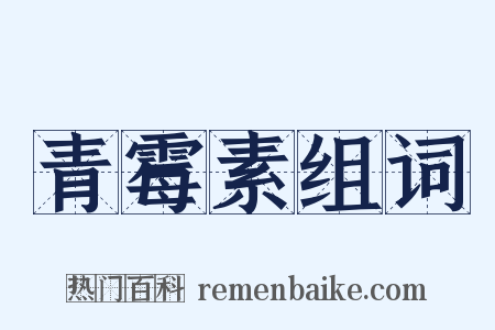青霉素组词是什么意思的图片